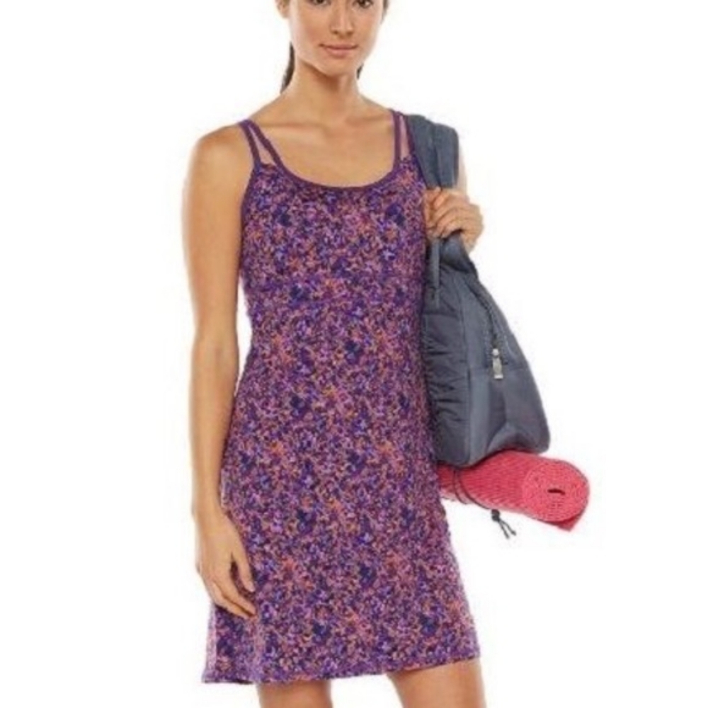 GAIAM Shine Street to Studio Yoga Athletic Dress Purple Orange Size Medium, Med.